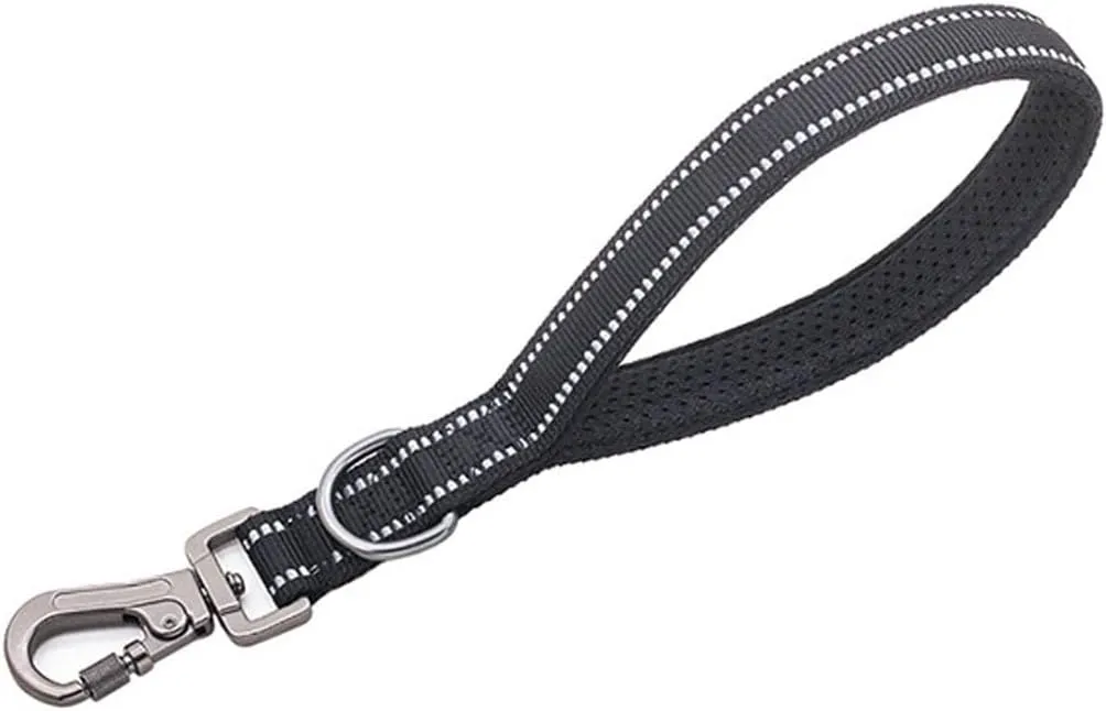 1PCS Leash for Medium Dogs, No Chew Glow-in-The-Dark, Heavy Duty, Dog Leash for Small Dogs with Light (Black, Short)