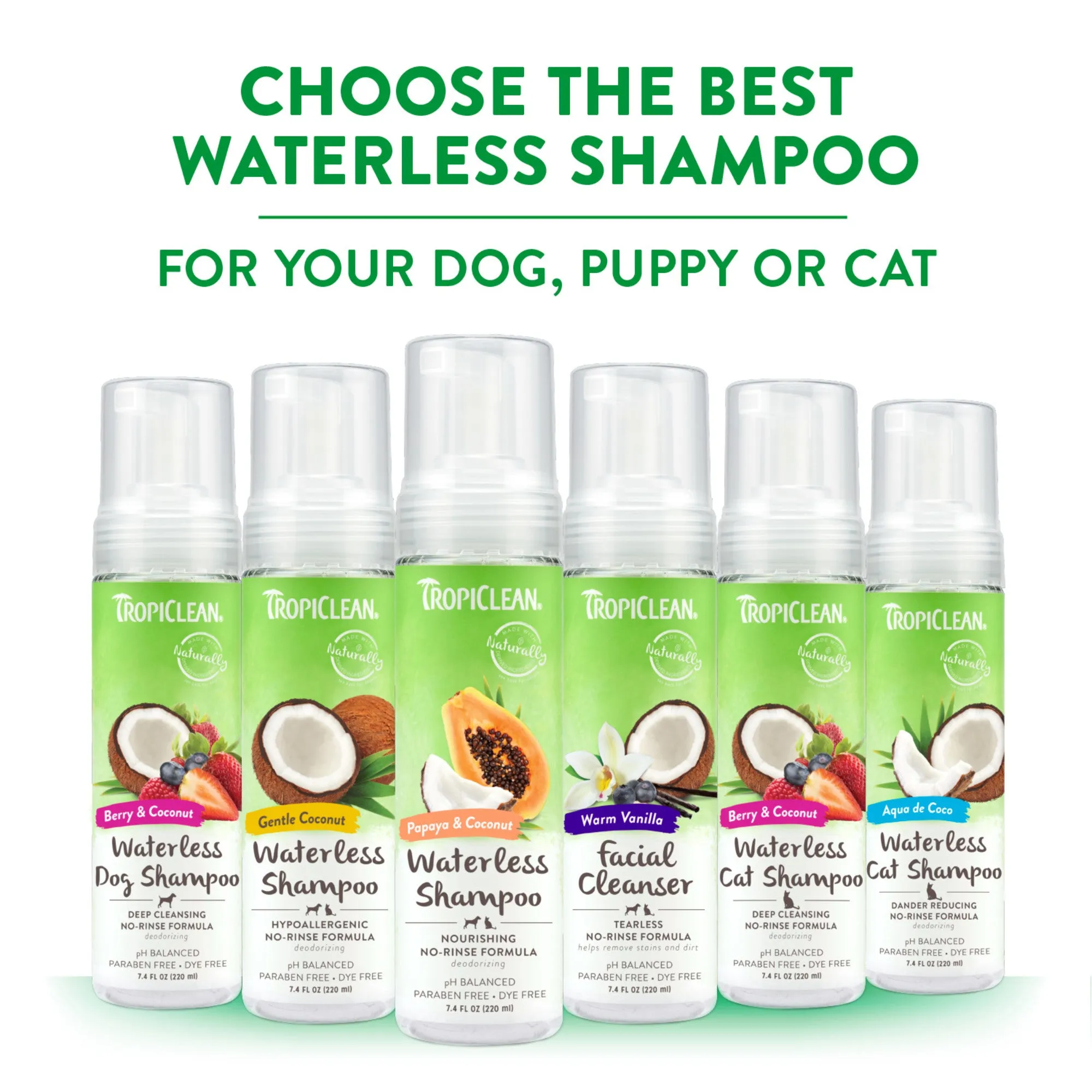 20% OFF: TropiClean Berry & Coconut Deep Cleansing Waterless Shampoo For Cats