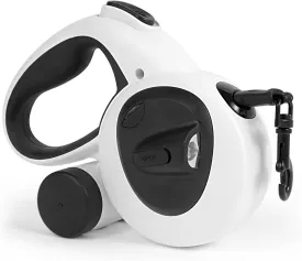 4 in 1 Retractable Dog Leash 16.4 ft Long Leashes with LED Light & Poop Bag Holder for Small Medium Large Dogs Heavy Duty (Max110lbs)