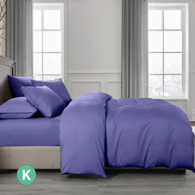 Bed Sheet Royal Comfort 2000TC 6 Piece Bamboo Sheet & Quilt Cover Set Cooling Breathable - King - Royal Blue