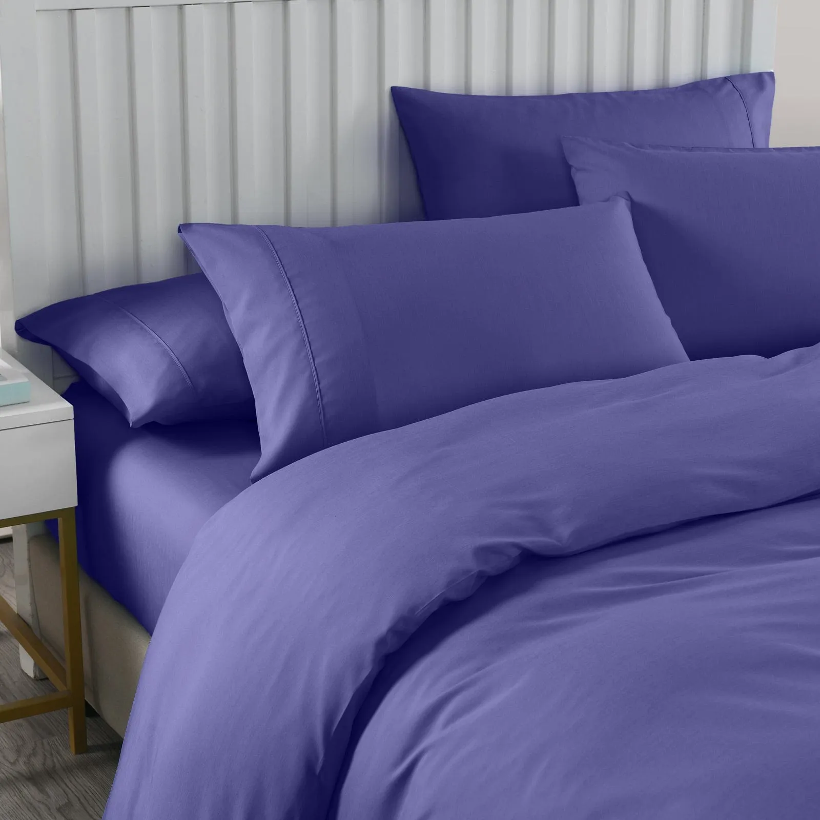 Bed Sheet Royal Comfort 2000TC 6 Piece Bamboo Sheet & Quilt Cover Set Cooling Breathable - King - Royal Blue