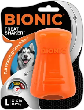 BIONIC Treat Shaker Dog Toy, Large - Interactive Dog Chew Toy That Stands Up to The Toughest Chewers, for Dogs Between 30-60  lbs. (13-27  kg.)