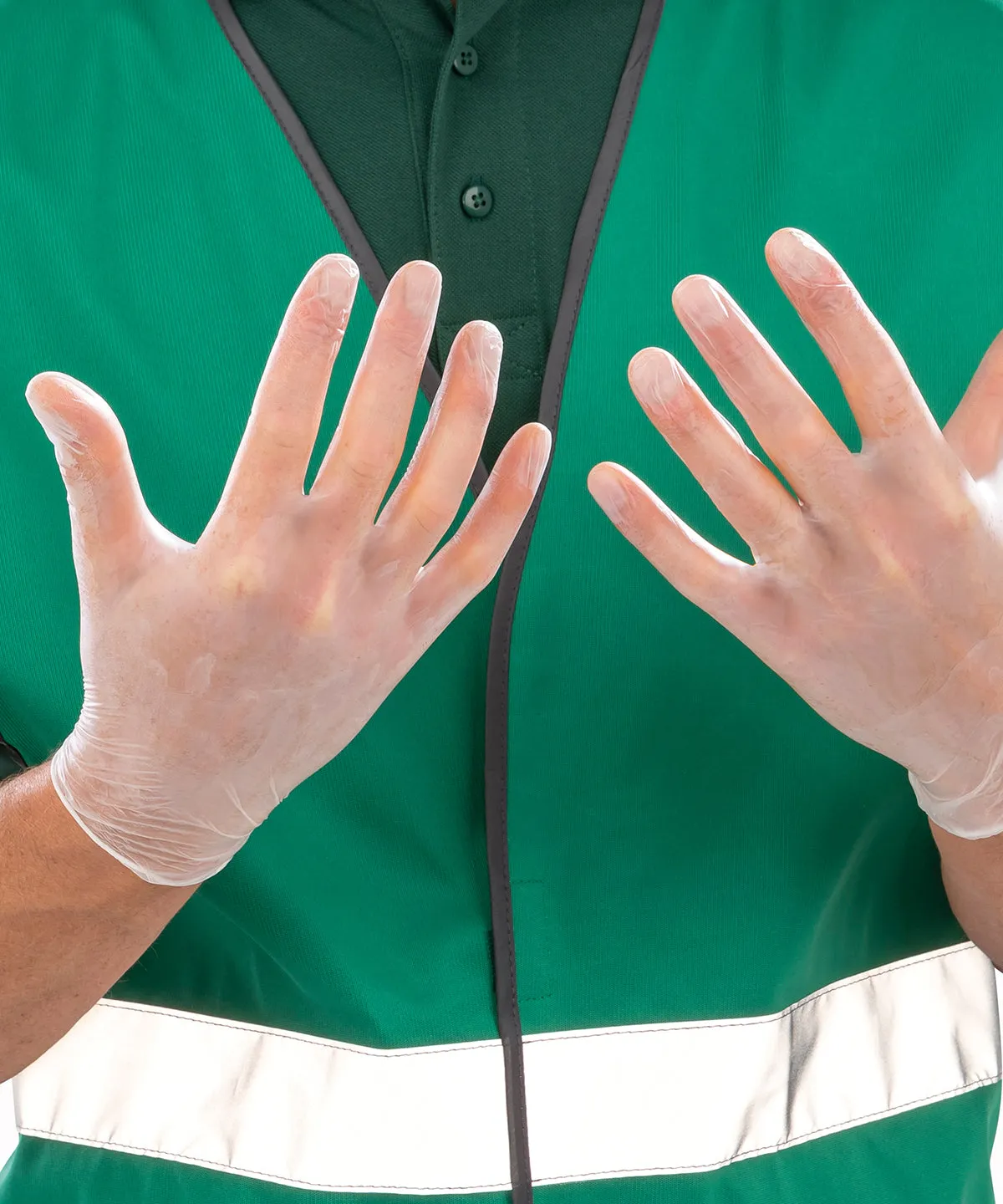 Clear - Medical vinyl examination gloves clear (Pack of 100)