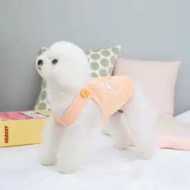 Cute Bear Printed Mini Check Pattern Pet Puppy Clothing