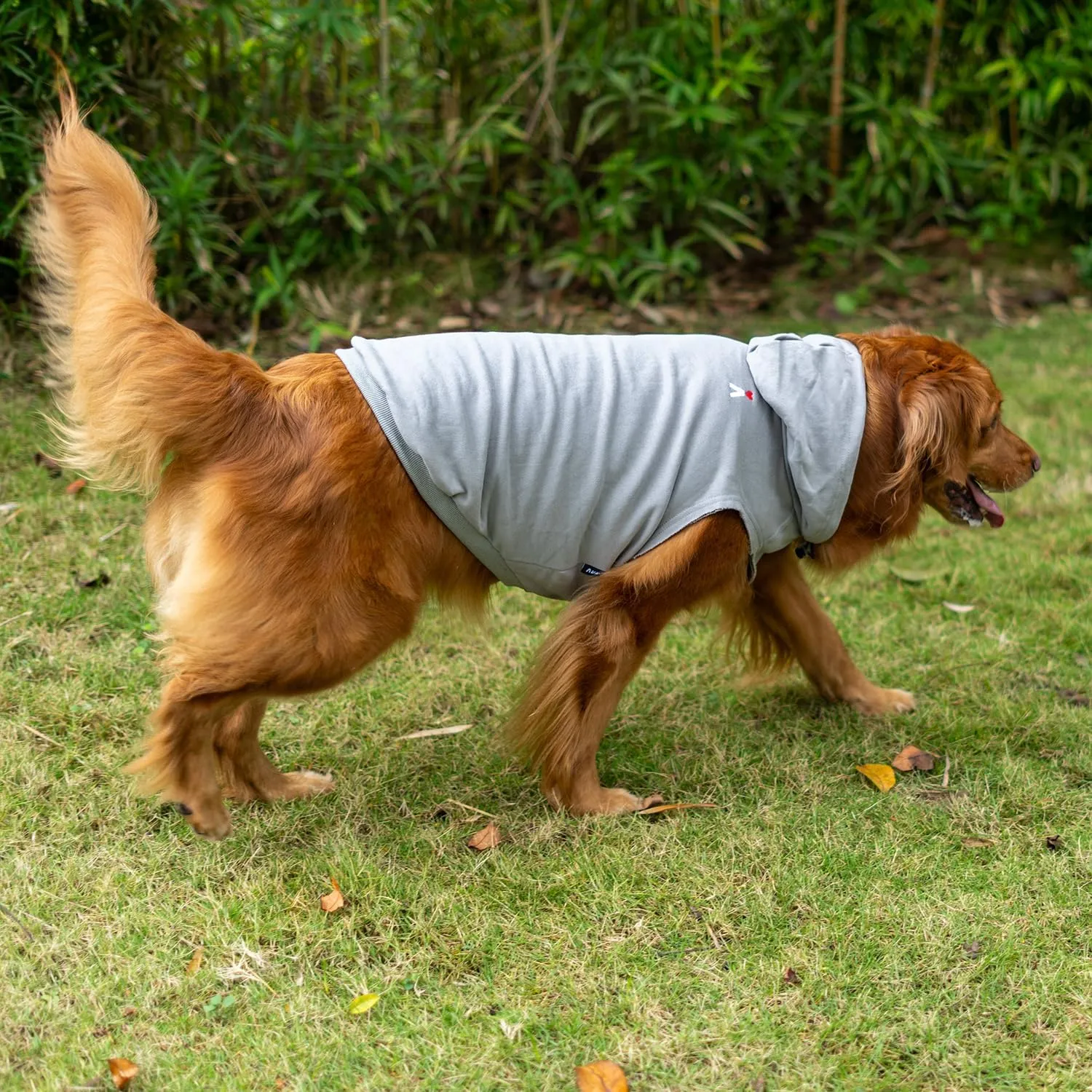 Dog Pet Clothes Hoodies Sleeveless Sweatershirt for Extra Large Dogs Boy Girl Doggy Sweater Elastic Cotton Pullover Hoodie for Labrador Golden Retriever Border Collie German Shepherd - Grey XXL