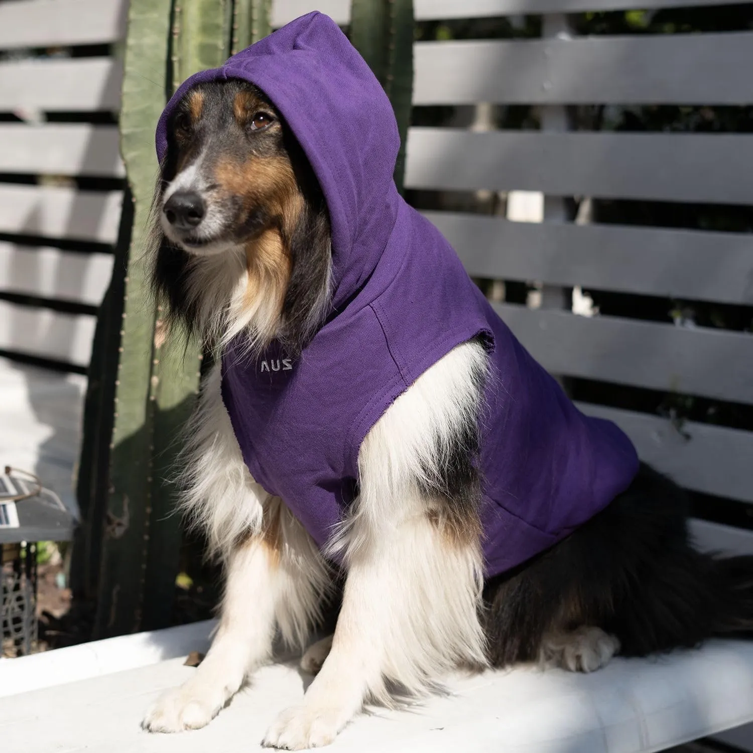 Dog Pet Clothes Hoodies Sleeveless Sweatershirt for Extra Large Dogs Boy Girl Doggy Sweater Elastic Cotton Pullover Hoodie for Labrador Golden Retriever Border Collie German Shepherd - Purple XXL