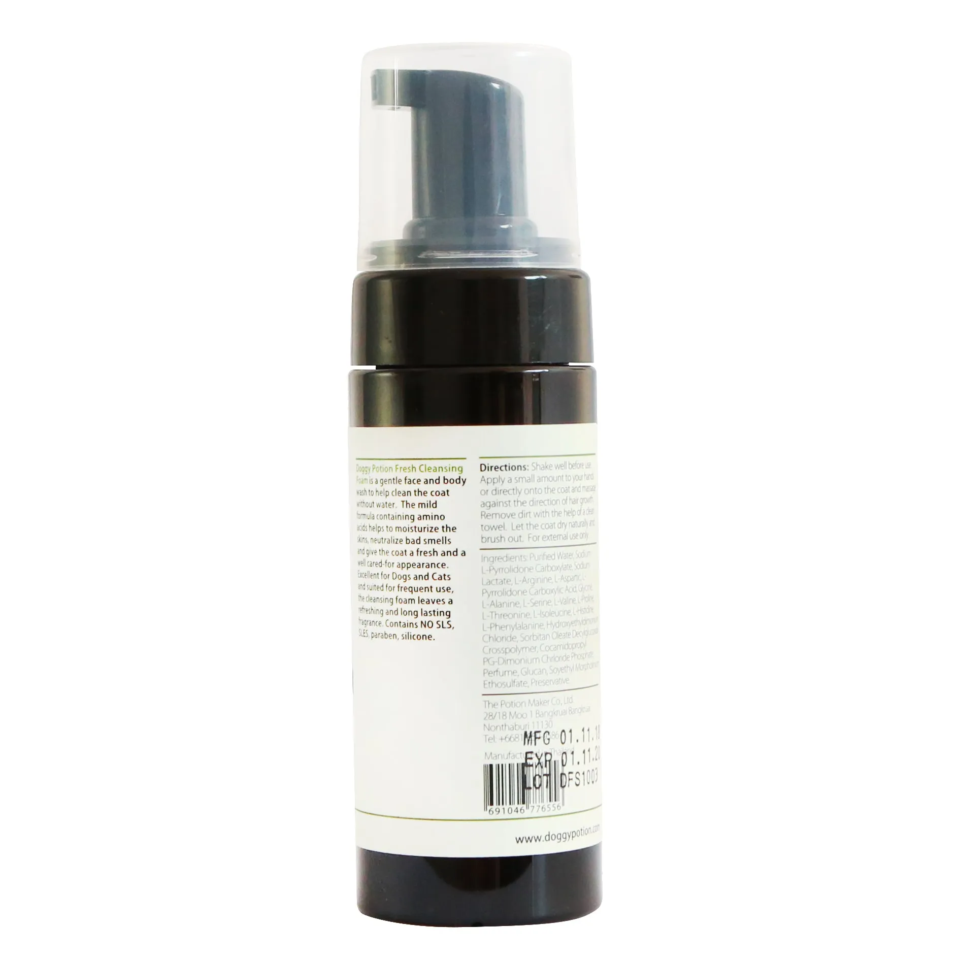 DoggyPotion Fresh Waterless Cleansing Foam For Dogs