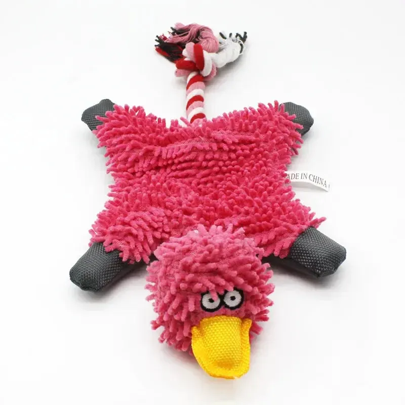 Durable Duck Plush Chew Toy with Squeak