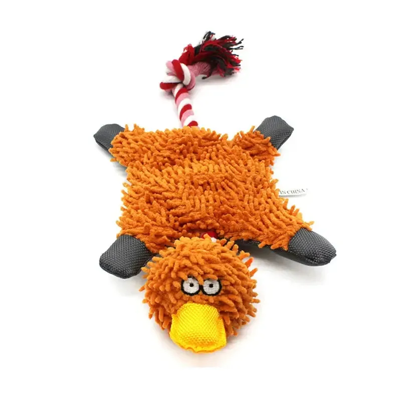 Durable Duck Plush Chew Toy with Squeak