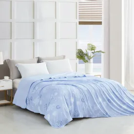 Elegear Refreshing Ocean-Inspired Blue Tone Silk Feel Cooling Blanket