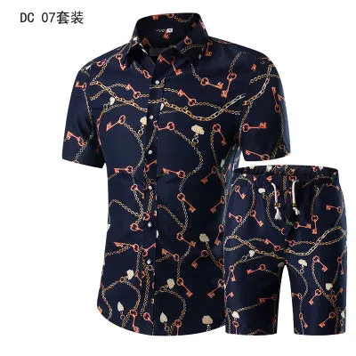 Fashion Summer Clothing Men's T-Shirt Set