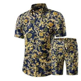 Fashion Summer Clothing Men's T-Shirt Set