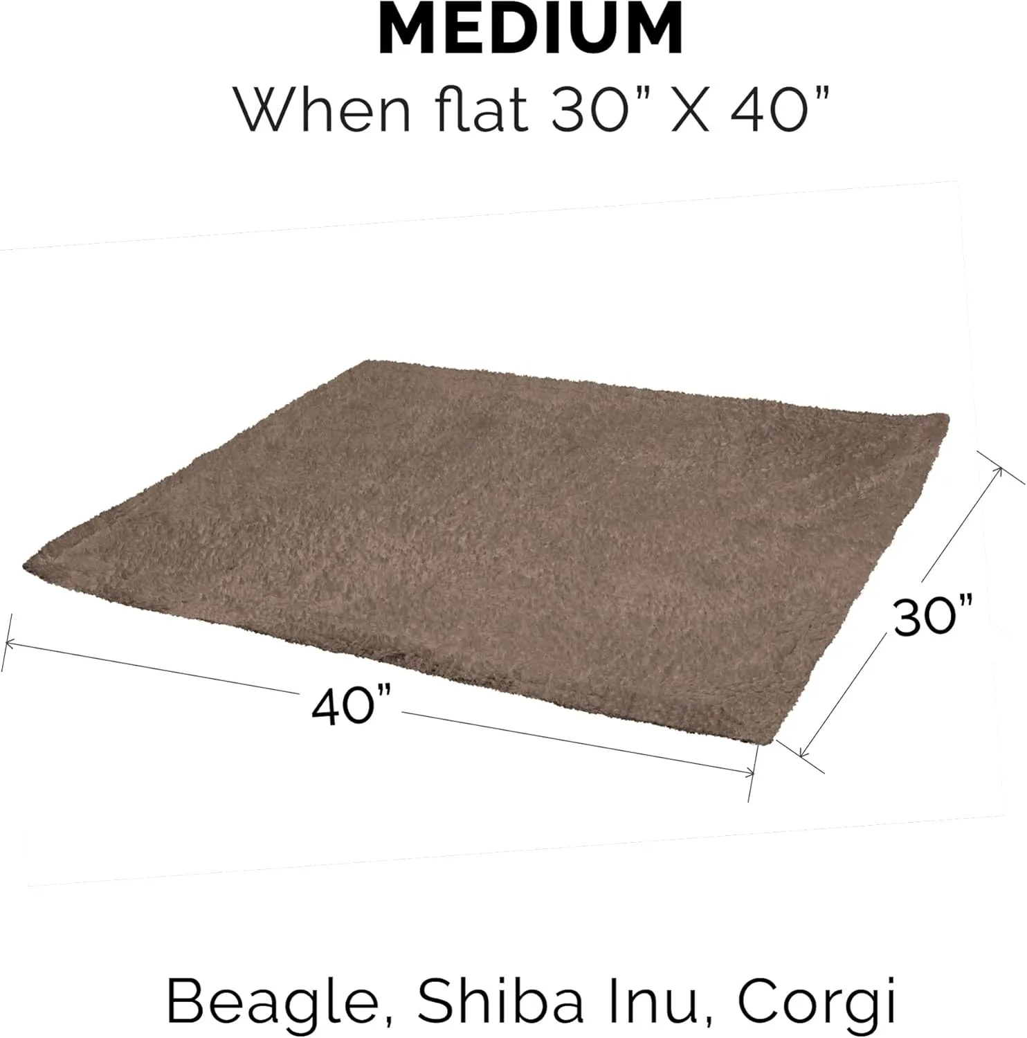 Furhaven Waterproof & Self-Warming Throw Blanket for Dogs & Indoor Cats, Washable & Reflects Body Heat - Soft-Edged Terry & Sherpa Dog Blanket - Espresso, Medium