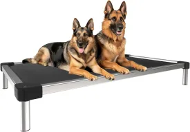FXW TitanNest Cooling Chew-Proof Elevated Dog Bed, Washable Raised Cot for Outdoor/Camping/Indoor Use, Waterproof & Durable Pet Bed for Large Dogs, 50-Inch, Black