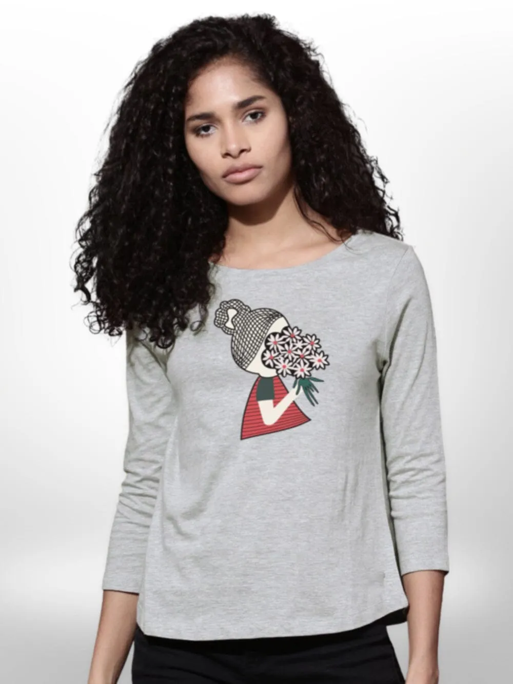 Girls Printed T-shirt 4 Quarter Sleeve