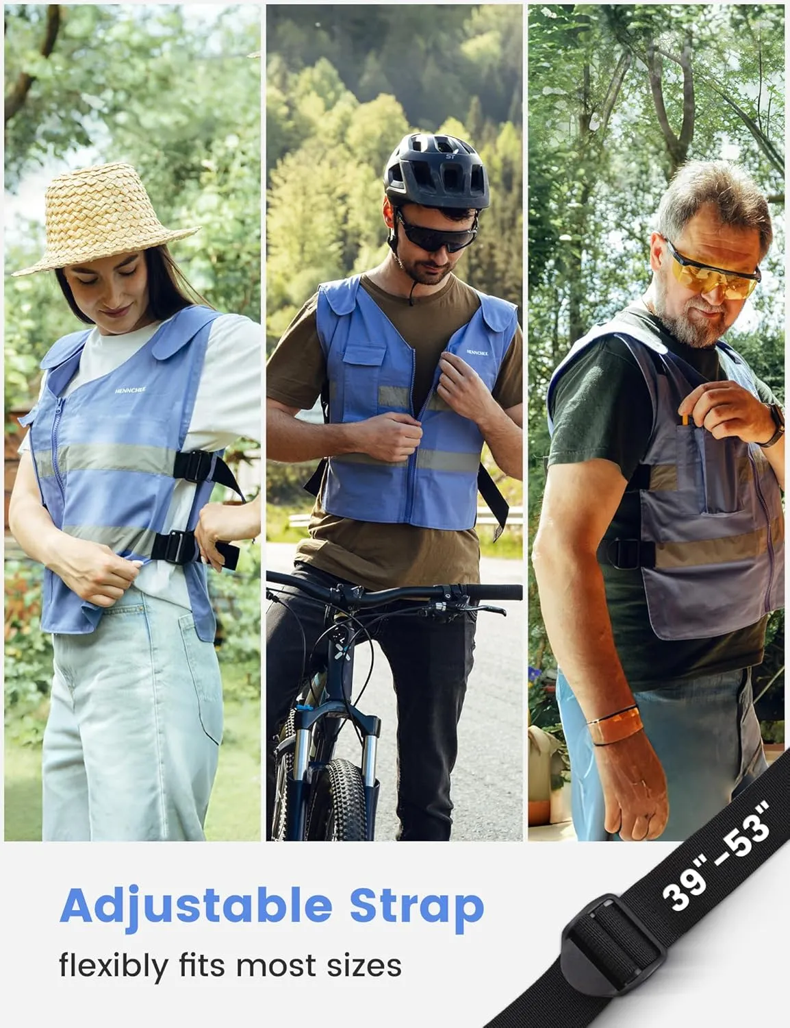 HENNCHEE Cooling Safety Vest for Men & Women, 12PCS Ice Packs, Body Cool Clothing for Hot Weather Outside Workers