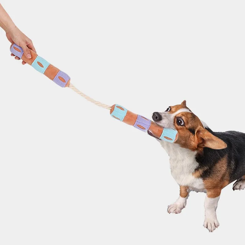 Interactive Pet Dog Feeding Chew Rope Toy