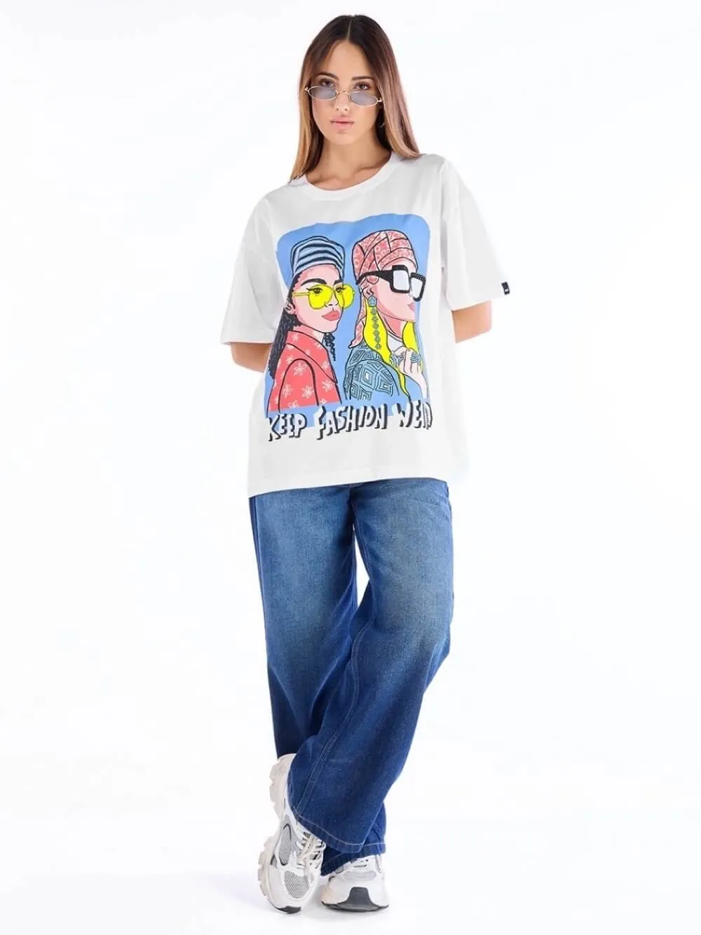 Keep Fashion Weird Printed High Quality Womens Drop Shoulder Tee Legacy Boutiques Dhaka