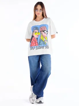 Keep Fashion Weird Printed High Quality Womens Drop Shoulder Tee Legacy Boutiques Dhaka