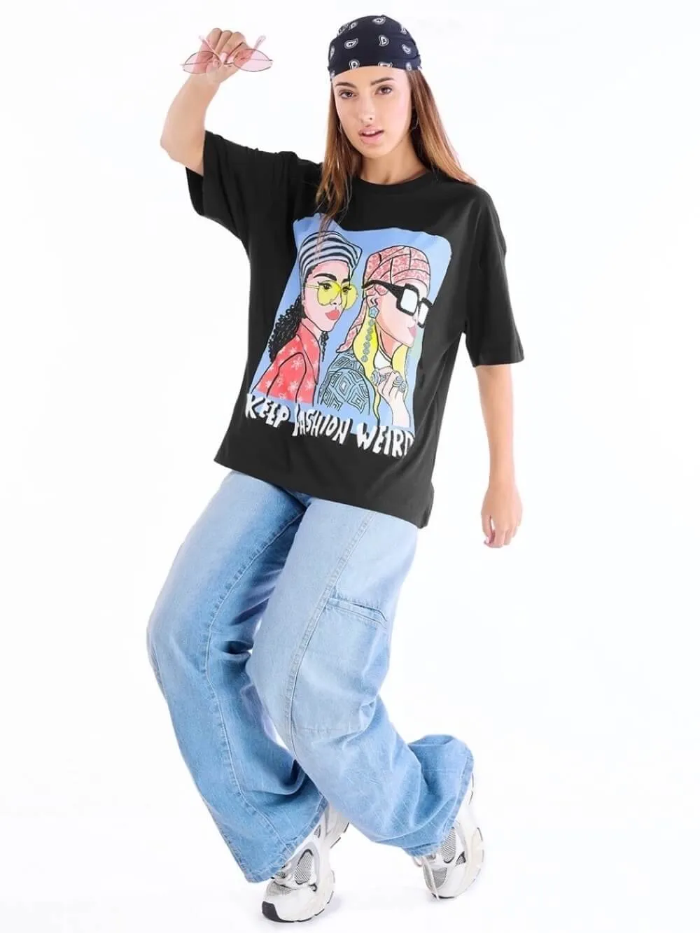 Keep Fashion Weird Printed High Quality Womens Drop Shoulder Tee Legacy Boutiques Dhaka