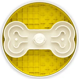 KOHE-VERSARY 8% OFF: Puzzle Feeder Lick Interactive Dog Bowl (Yellow)
