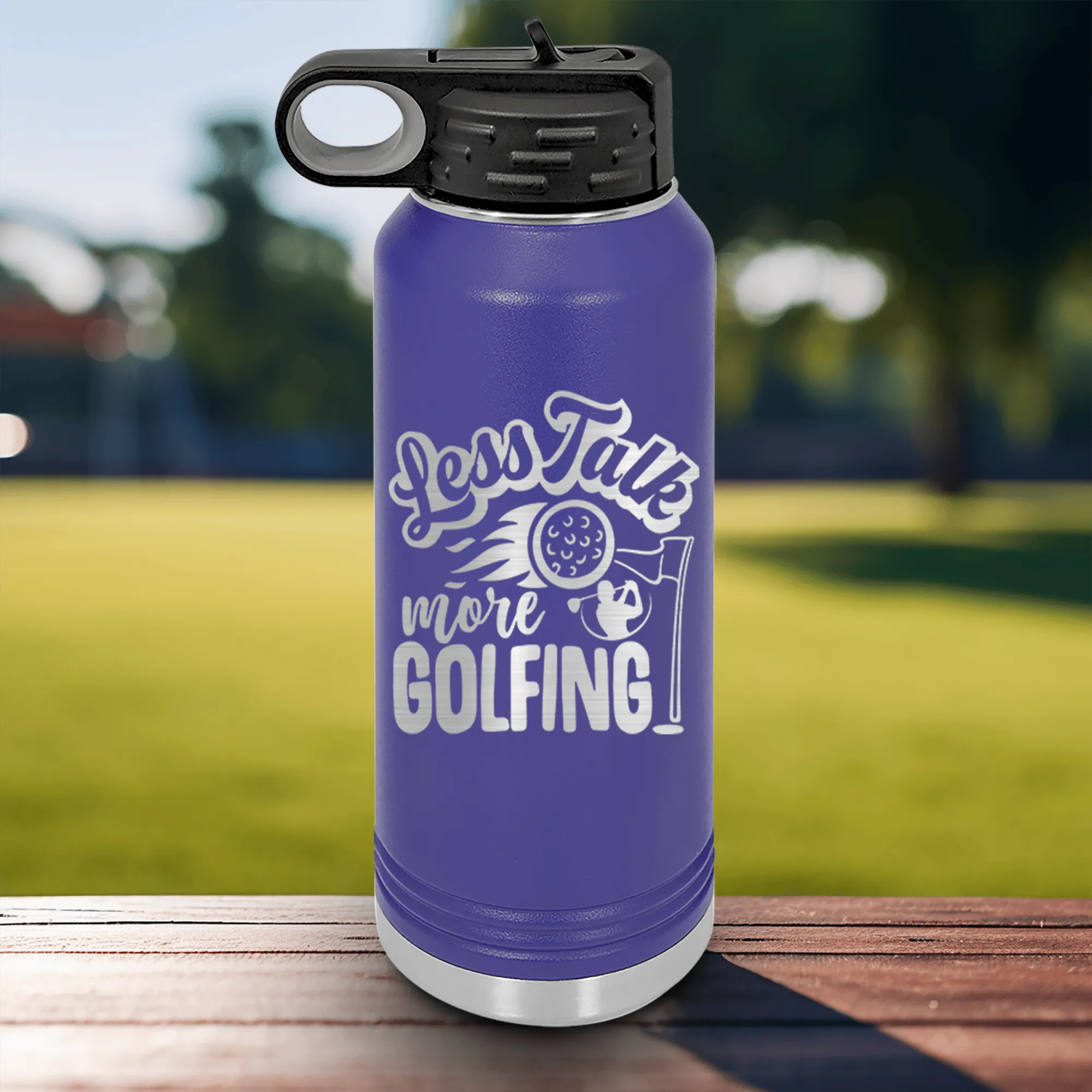 Less Talk More Golf Water Bottle