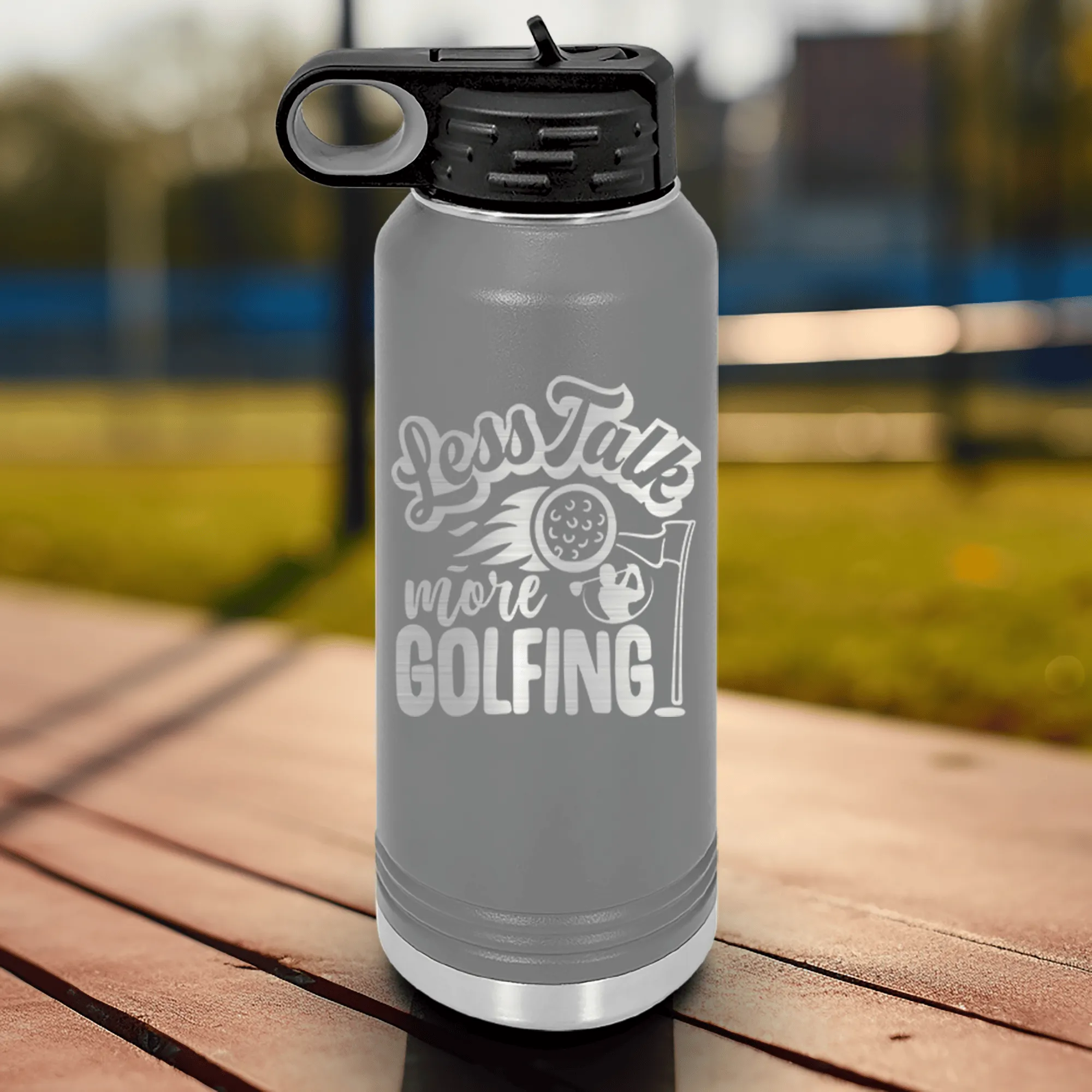 Less Talk More Golf Water Bottle