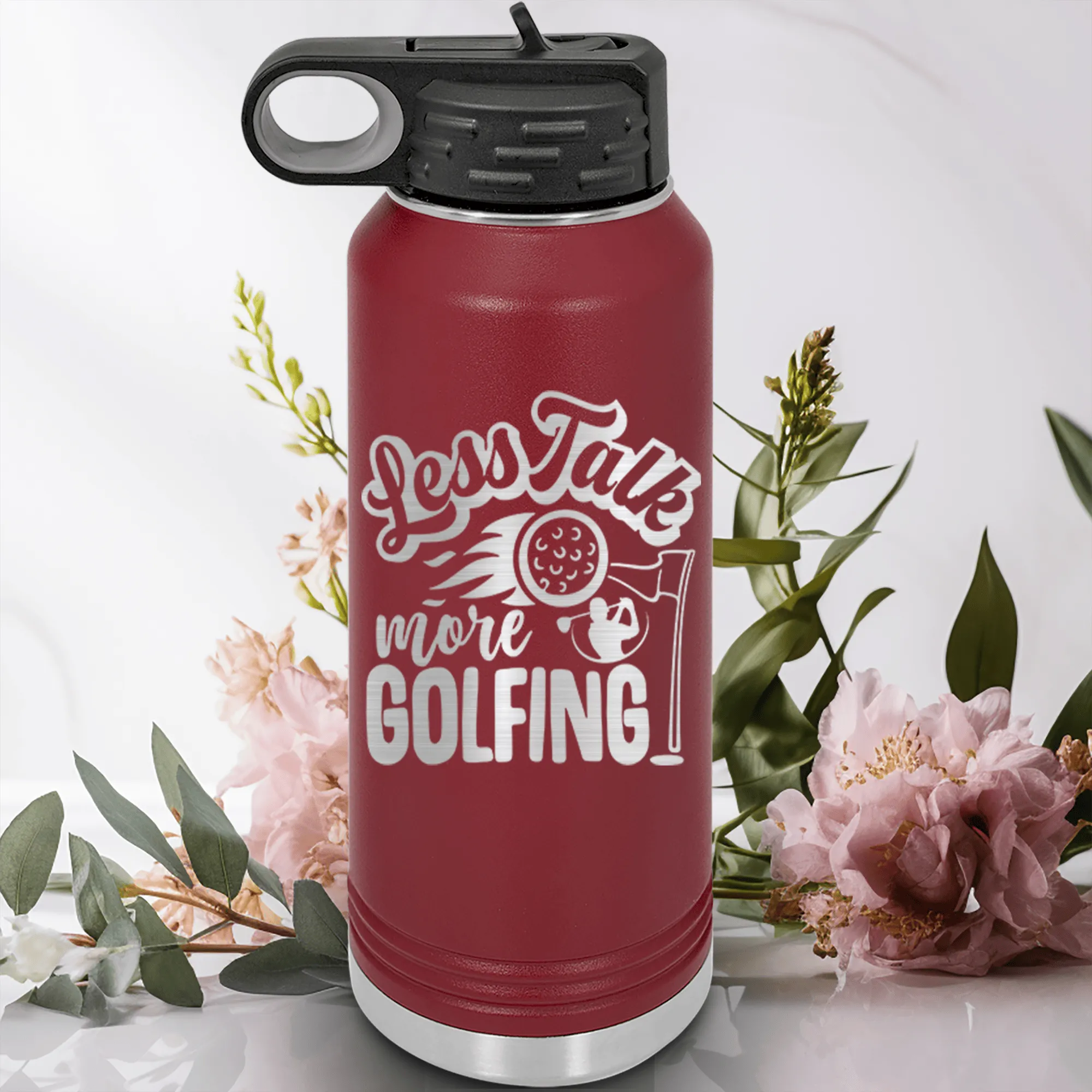 Less Talk More Golf Water Bottle
