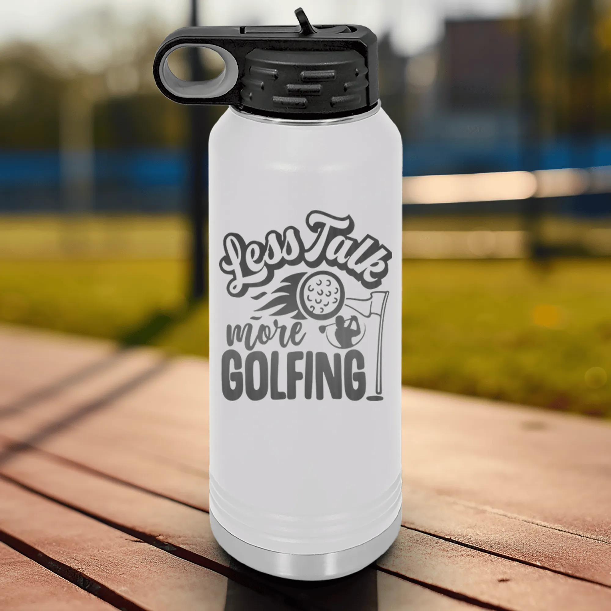 Less Talk More Golf Water Bottle