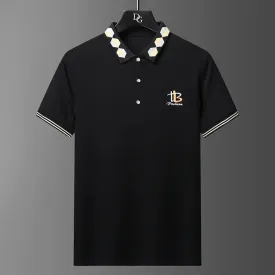 Men's Summer Embroidered Polo T-Shirt - Casual Business Top