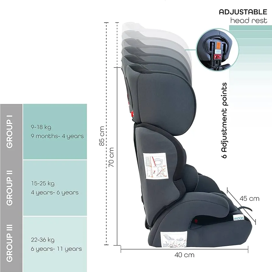 Moon Tolo Car Seat Black