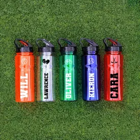 Personalised Tritan Sports Water Bottle with Flip Straw & Carry Handle 650ml