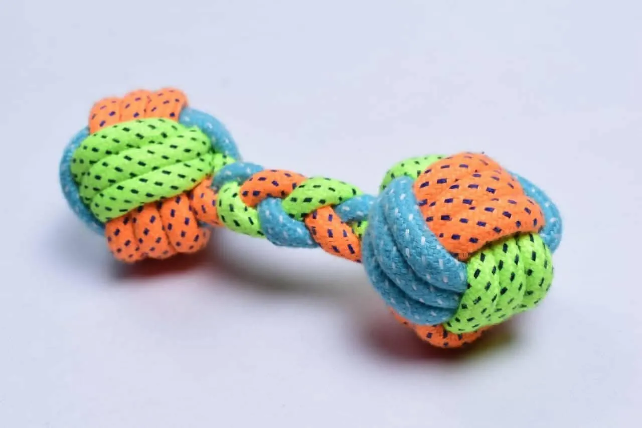 PETOLOGY Knotted Cotton Dumbbell Dog Chew toy for suitable for all Breeds (multi color)
