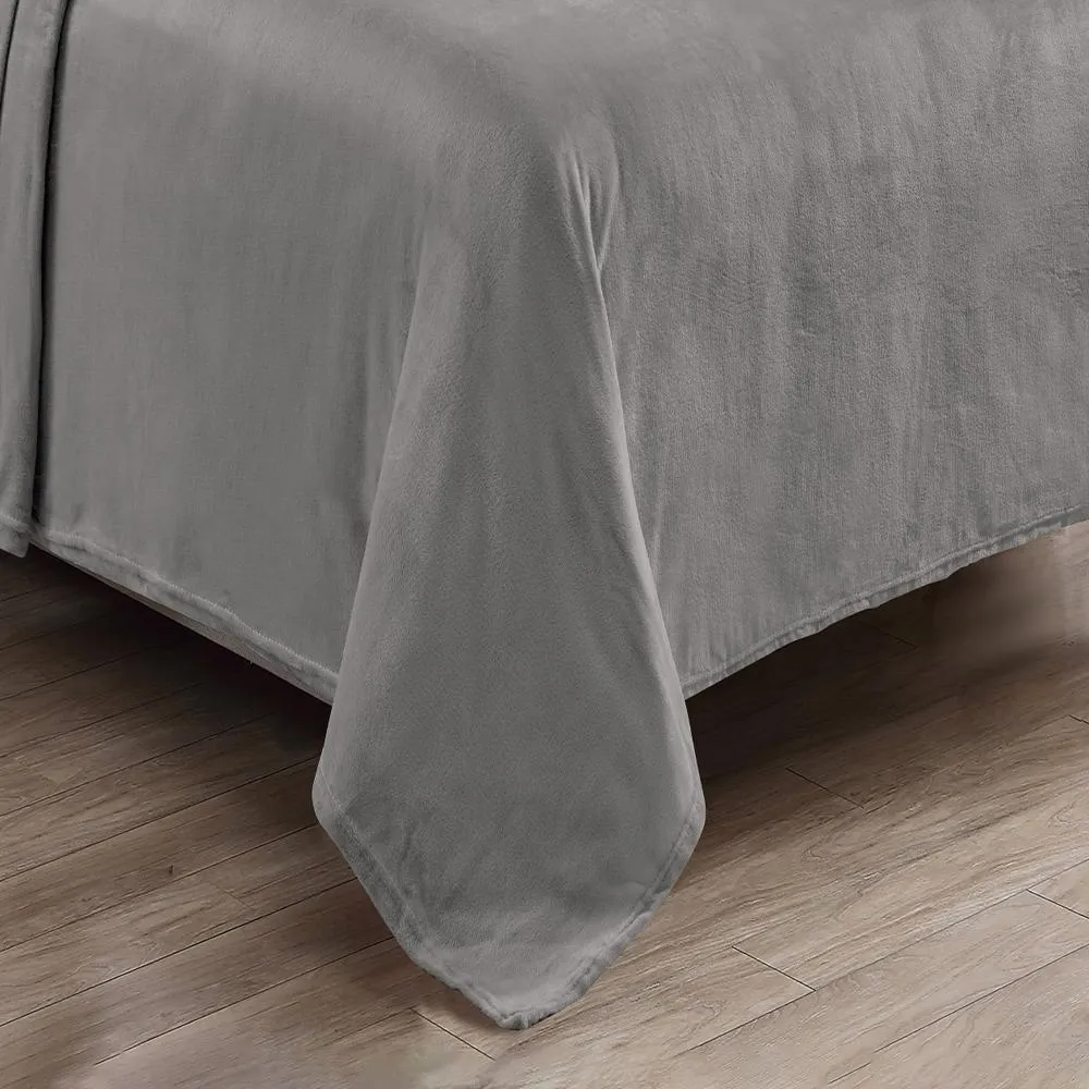 Plazatex Kansas Wrinkle Resistant Ultra Soft Solid Premium All Season Bed Sheet Set Dark Grey