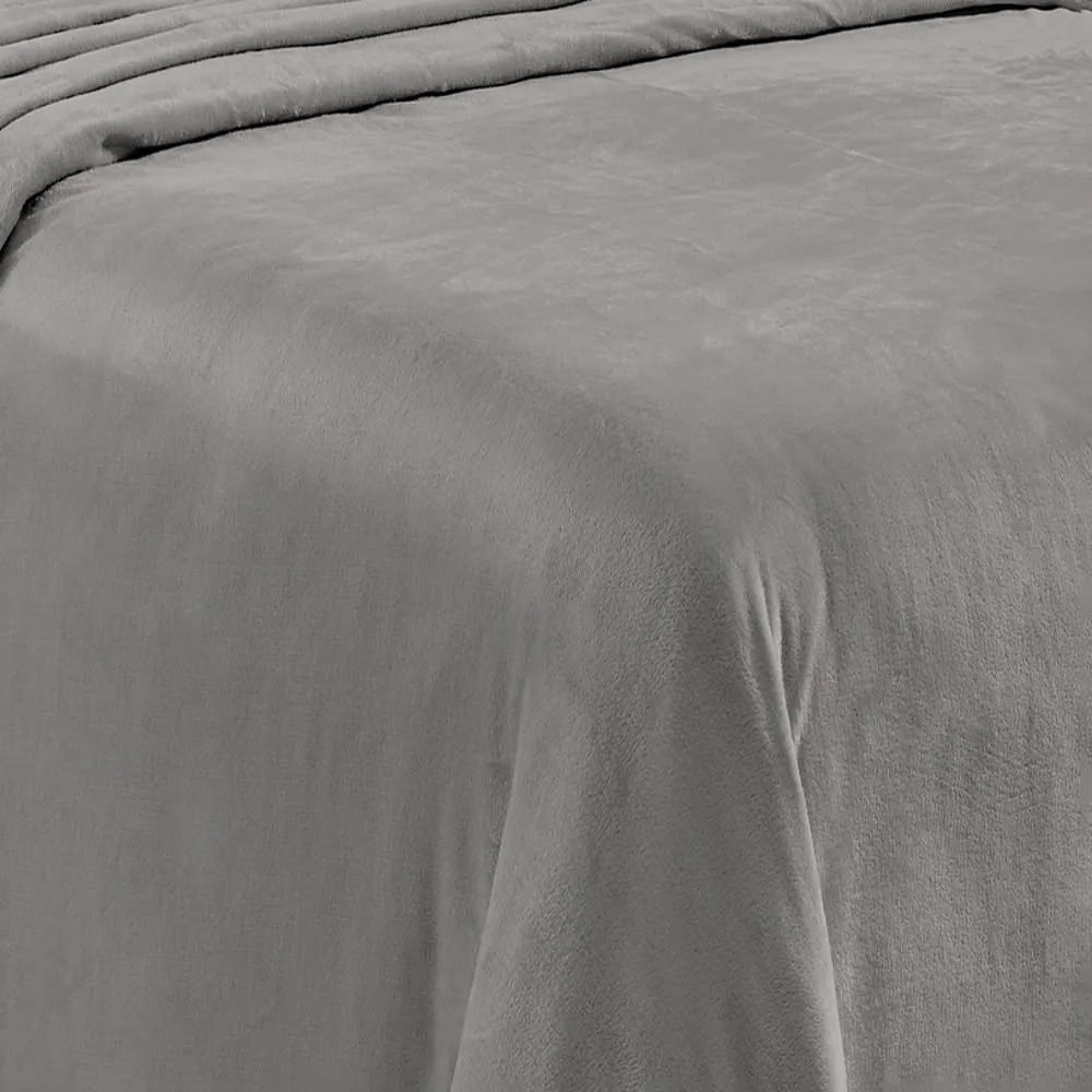 Plazatex Kansas Wrinkle Resistant Ultra Soft Solid Premium All Season Bed Sheet Set Dark Grey