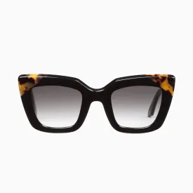 Polarized Brigada / Gloss Black w. Tort Brow Corners / Black Gradient Lens