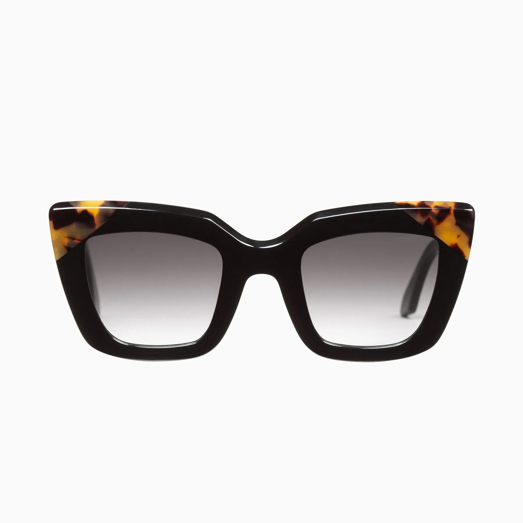 Polarized Brigada / Gloss Black w. Tort Brow Corners / Black Gradient Lens