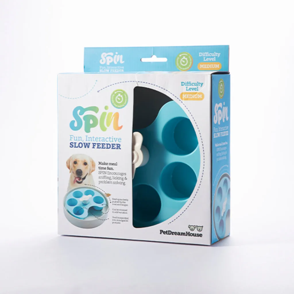 SPIN Interactive Palette Slow feeder - blue