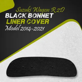 Suzuki Wagon R 2D Black Bonnet Liner Cover - Model 2014-2021 - Protector Lid Garnish Bonnet Namda