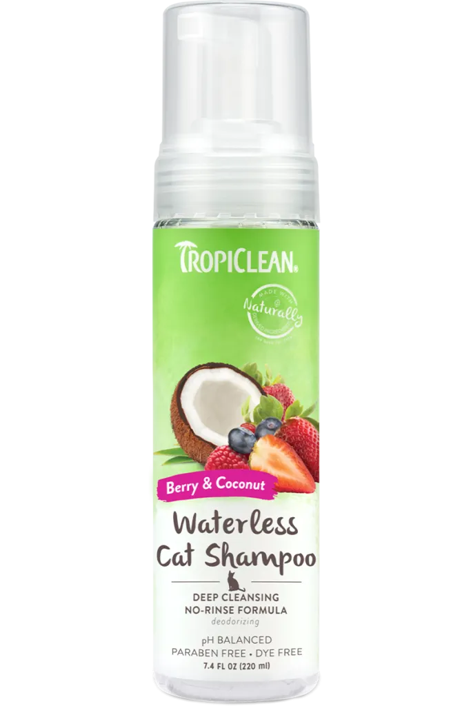 Tropiclean Berry & Coconut Deep Cleaning Waterless Shampoo For Cats
