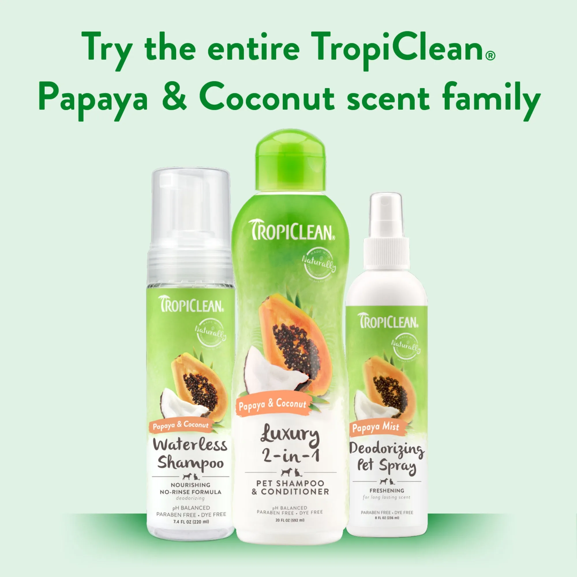 Tropiclean Waterless Shampoo Papaya & Coconut