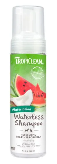 Tropiclean Watermelon Waterless Shampoo for Pets 7.4oz for Dogs or Cats