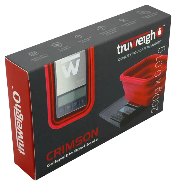 Truweigh Crimson Collapsible Bowl Scale - 200g x 0.01g